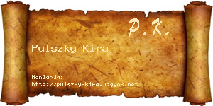 Pulszky Kira névjegykártya